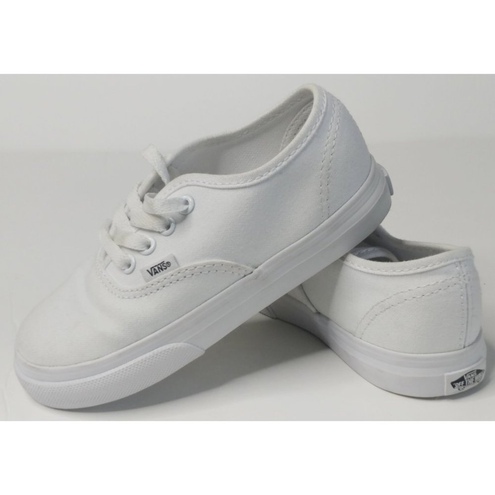VANS AUTHENTIC white lace up sneakers size 9